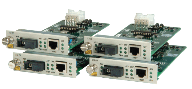 ETX-22 and ETX-23 RAD single strand media converters, ETX-22/UTP/FE-1, ETX-23/UTP/FE-1, ETX-22/UTP/FE-2, ETX-23/UTP/FE-2      