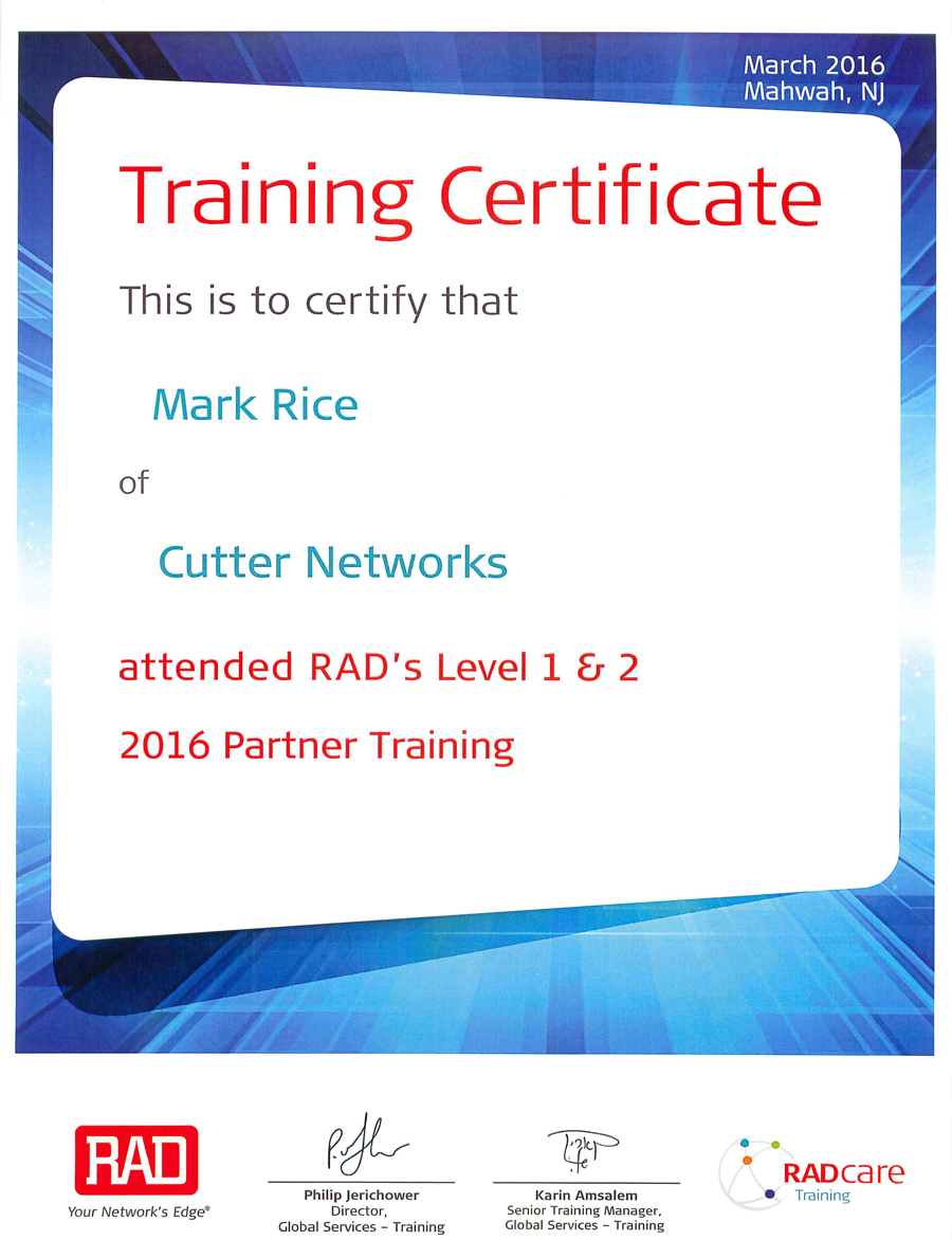 RAD Partner training 2016
